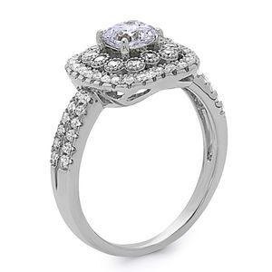 925 Silver Cushion Cut Solitaire Engagement Ring